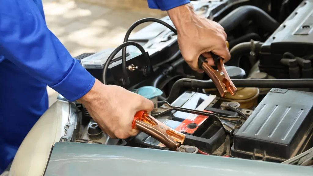 Jump starting a car