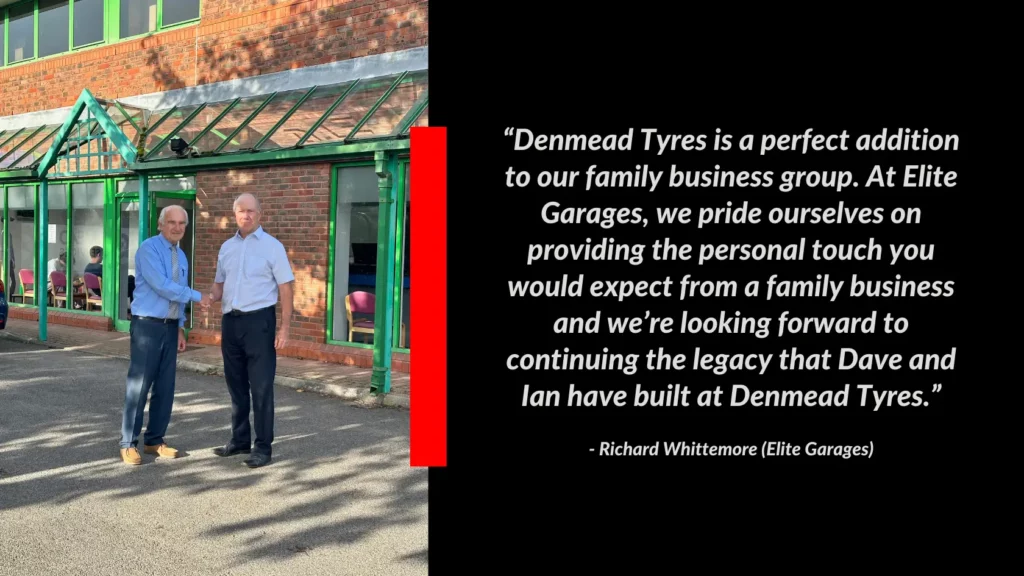Denmead Tyres Joins Elite Garages - Richard Whittemore