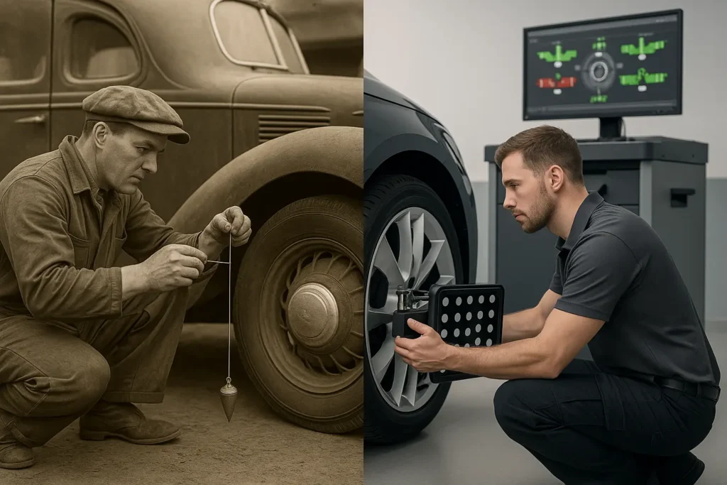 The history of wheel alignment technology 