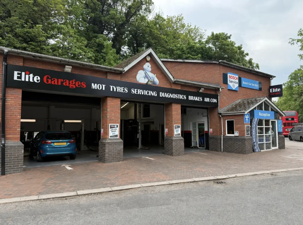Forecourt of Elite Garages Coulsdon